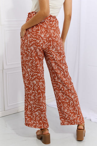 Shop Heimish Right Angle Full Size Geometric Printed Pants in Red Orange Now On Klozey Store - Trendy U.S. Premium Women Apparel & Accessories And Be Up-To-Fashion!