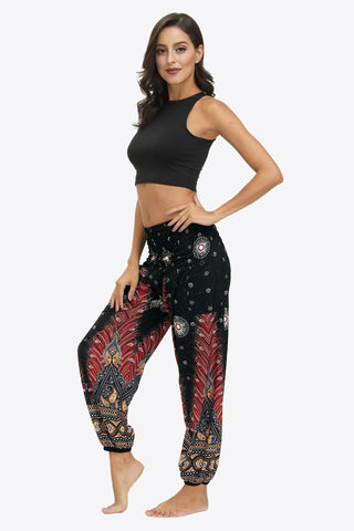Shop Printed Smocked Pants Now On Klozey Store - Trendy U.S. Premium Women Apparel & Accessories And Be Up-To-Fashion!