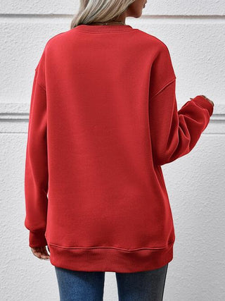 Shop Graphic Round Neck Dropped Shoulder Sweatshirt Now On Klozey Store - U.S. Fashion And Be Up-To-Fashion!