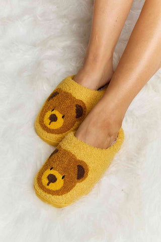 Shop Melody Teddy Bear Print Plush Slide Slippers Now On Klozey Store - Trendy U.S. Premium Women Apparel & Accessories And Be Up-To-Fashion!