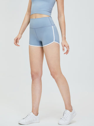 Shop Contrast Trim High Waist Active Shorts Now On Klozey Store - Trendy U.S. Premium Women Apparel & Accessories And Be Up-To-Fashion!