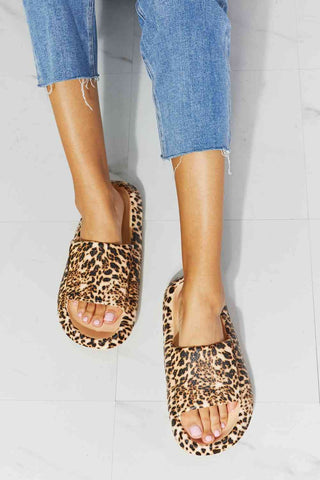 Shop MMShoes Arms Around Me Open Toe Slide in Leopard Now On Klozey Store - Trendy U.S. Premium Women Apparel & Accessories And Be Up-To-Fashion!