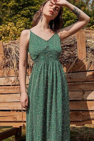 Shop Ditsy Floral Spaghetti Strap Maxi Dress Now On Klozey Store - U.S. Fashion And Be Up-To-Fashion!