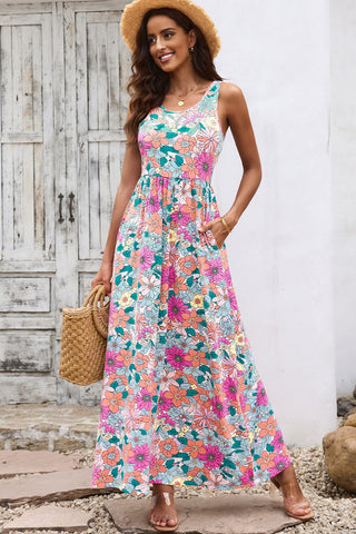 Shop Round Neck Sleeveless Maxi Dress with Pockets Now On Klozey Store - Trendy U.S. Premium Women Apparel & Accessories And Be Up-To-Fashion!