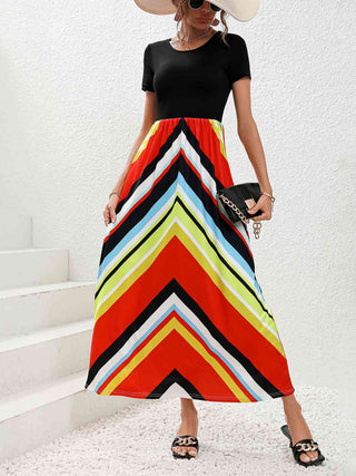 Shop Round Neck Short Sleeve Maxi Dress Now On Klozey Store - U.S. Fashion And Be Up-To-Fashion!