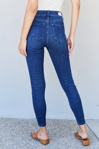 Shop Judy Blue Marie Full Size Mid Rise Crinkle Ankle Detail Skinny Jeans Now On Klozey Store - U.S. Fashion And Be Up-To-Fashion!