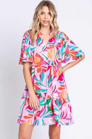 Shop GeeGee Floral Ruffled Mini Dress Now On Klozey Store - Trendy U.S. Premium Women Apparel & Accessories And Be Up-To-Fashion!