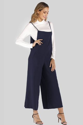 Shop Full Size Cropped Wide Leg Overalls with Pockets Now On Klozey Store - Trendy U.S. Premium Women Apparel & Accessories And Be Up-To-Fashion!