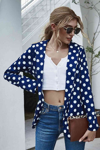 Shop Polka Dot Long Sleeve Blazer Now On Klozey Store - Trendy U.S. Premium Women Apparel & Accessories And Be Up-To-Fashion!