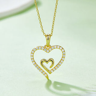 Shop Moissanite 925 Sterling Silver Heart Pendant Necklace Now On Klozey Store - Trendy U.S. Premium Women Apparel & Accessories And Be Up-To-Fashion!