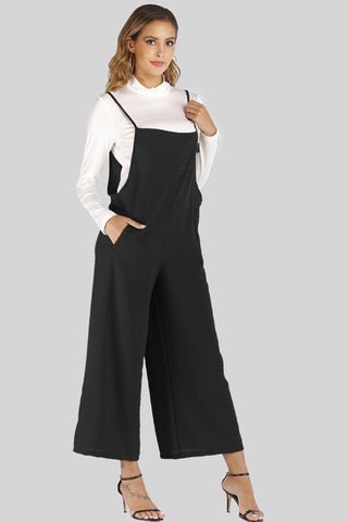 Shop Full Size Cropped Wide Leg Overalls with Pockets Now On Klozey Store - Trendy U.S. Premium Women Apparel & Accessories And Be Up-To-Fashion!