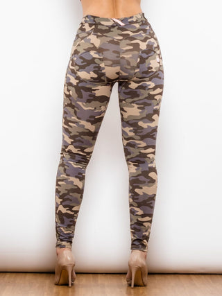 Shop Full Size Camouflage Buttoned Leggings Now On Klozey Store - Trendy U.S. Premium Women Apparel & Accessories And Be Up-To-Fashion!