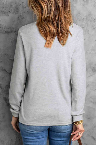 Shop Round Neck Long Sleeve MOMSTER Graphic Sweatshirt Now On Klozey Store - Trendy U.S. Premium Women Apparel & Accessories And Be Up-To-Fashion!