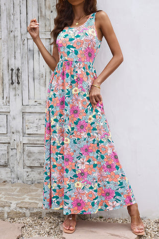 Shop Round Neck Sleeveless Maxi Dress with Pockets Now On Klozey Store - U.S. Fashion And Be Up-To-Fashion!