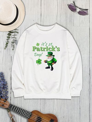 Shop IT'S ST. PATRICK'S DAY Round Neck Sweatshirt Now On Klozey Store - Trendy U.S. Premium Women Apparel & Accessories And Be Up-To-Fashion!