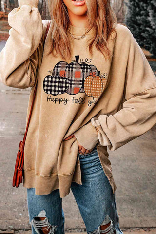 Shop HAPPY FALL Y'ALL Graphic Sweatshirt Now On Klozey Store - Trendy U.S. Premium Women Apparel & Accessories And Be Up-To-Fashion!