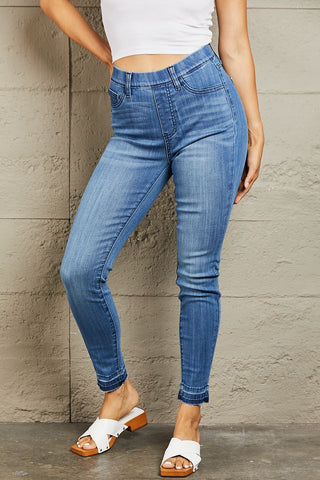 Shop Judy Blue Janavie Full Size High Waisted Pull On Skinny Jeans Now On Klozey Store - Trendy U.S. Premium Women Apparel & Accessories And Be Up-To-Fashion!