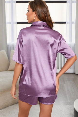 Shop Dropped Shoulder Shirt and Smocked Shorts Pajama Set Now On Klozey Store - U.S. Fashion And Be Up-To-Fashion!