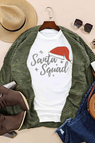 Shop SANTA SQUAD Graphic Short Sleeve T-Shirt Now On Klozey Store - Trendy U.S. Premium Women Apparel & Accessories And Be Up-To-Fashion!