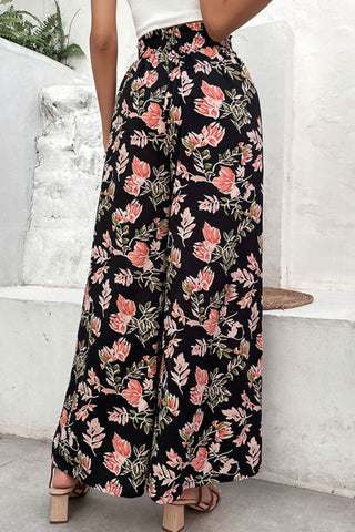 Shop Floral Pull-On Wide Leg Pants Now On Klozey Store - U.S. Fashion And Be Up-To-Fashion!