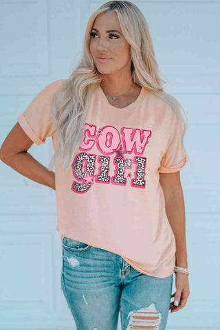 Shop COWGIRL Graphic Cuffed Tee Now On Klozey Store - Trendy U.S. Premium Women Apparel & Accessories And Be Up-To-Fashion!