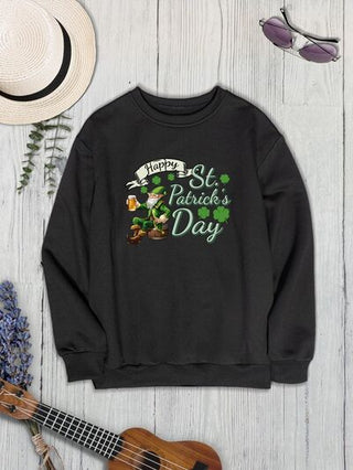 Shop HAPPY ST. PATRICK'S DAY Round Neck Sweatshirt Now On Klozey Store - Trendy U.S. Premium Women Apparel & Accessories And Be Up-To-Fashion!