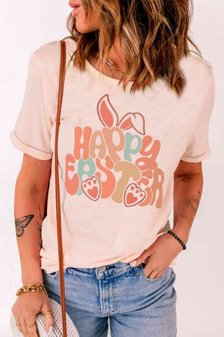 Shop HAPPY EASTER Graphic Tee Now On Klozey Store - Trendy U.S. Premium Women Apparel & Accessories And Be Up-To-Fashion!