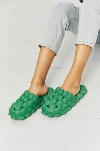 Shop NOOK JOI Laid Back Bubble Slides in Green Now On Klozey Store - Trendy U.S. Premium Women Apparel & Accessories And Be Up-To-Fashion!