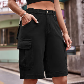 Shop Denim Cargo Shorts with Pockets Now On Klozey Store - Trendy U.S. Premium Women Apparel & Accessories And Be Up-To-Fashion!