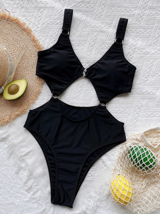 Shop Cutout Plunge One-Piece Swimwear Now On Klozey Store - Trendy U.S. Premium Women Apparel & Accessories And Be Up-To-Fashion!