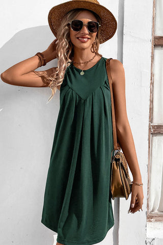 Shop Round Neck Sleeveless Mini Dress Now On Klozey Store - Trendy U.S. Premium Women Apparel & Accessories And Be Up-To-Fashion!