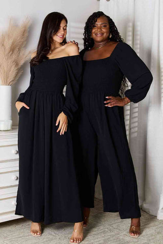 Shop Double Take Square Neck Jumpsuit with Pockets Now On Klozey Store - Trendy U.S. Premium Women Apparel & Accessories And Be Up-To-Fashion!