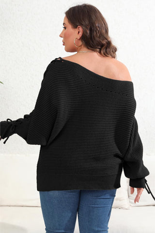 Shop Plus Size One Shoulder Beaded Sweater Now On Klozey Store - Trendy U.S. Premium Women Apparel & Accessories And Be Up-To-Fashion!