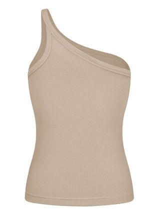 Shop Ribbed One-Shoulder Tank Now On Klozey Store - Trendy U.S. Premium Women Apparel & Accessories And Be Up-To-Fashion!