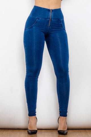 Shop High Waist Zip Up Skinny Long Jeans Now On Klozey Store - U.S. Fashion And Be Up-To-Fashion!