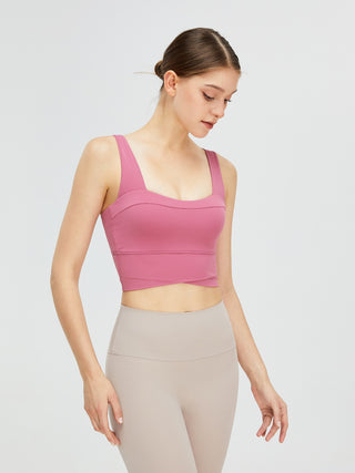Shop Square Neck Wide Strap Active Bra Now On Klozey Store - Trendy U.S. Premium Women Apparel & Accessories And Be Up-To-Fashion!