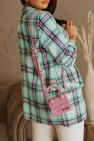 Shop Plaid Open Front Blazer Now On Klozey Store - Trendy U.S. Premium Women Apparel & Accessories And Be Up-To-Fashion!