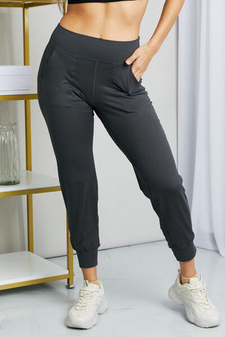 Shop Leggings Depot Full Size Wide Waistband Cropped Joggers Now On Klozey Store - Trendy U.S. Premium Women Apparel & Accessories And Be Up-To-Fashion!