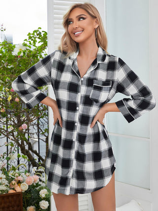 Shop Plaid Lapel Collar Shirt Dress Now On Klozey Store - Trendy U.S. Premium Women Apparel & Accessories And Be Up-To-Fashion!