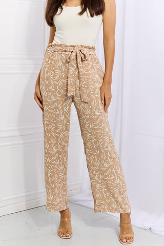 Shop Heimish Right Angle Full Size Geometric Printed Pants in Tan Now On Klozey Store - Trendy U.S. Premium Women Apparel & Accessories And Be Up-To-Fashion!