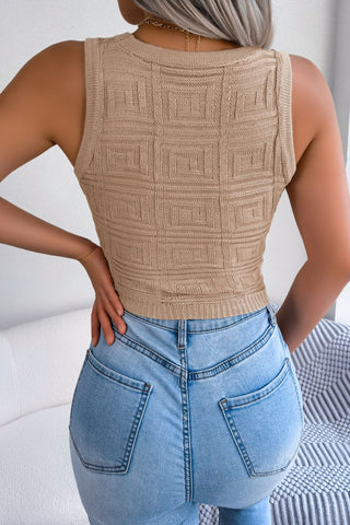 Shop Cutout Sleeveless Knit Top Now On Klozey Store - U.S. Fashion And Be Up-To-Fashion!
