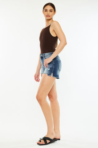 Shop Kancan High Waist Raw Hem Denim Shorts Now On Klozey Store - Trendy U.S. Premium Women Apparel & Accessories And Be Up-To-Fashion!