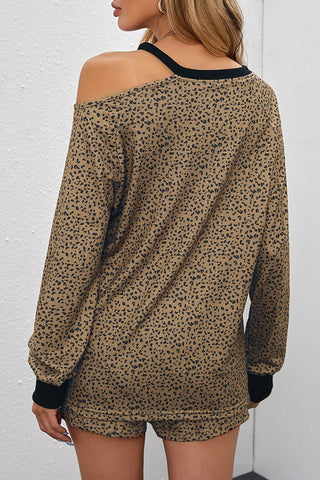 Shop Leopard Print Cutout Top and Shorts Lounge Set Now On Klozey Store - Trendy U.S. Premium Women Apparel & Accessories And Be Up-To-Fashion!