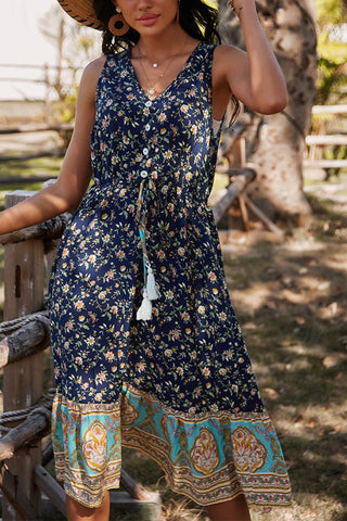Shop Floral Boho Mixed Print Dress Now On Klozey Store - Trendy U.S. Premium Women Apparel & Accessories And Be Up-To-Fashion!