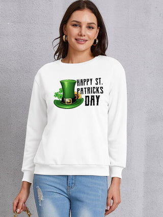 Shop HAPPY ST. PATRICKS DAY Dropped Shoulder Sweatshirt Now On Klozey Store - Trendy U.S. Premium Women Apparel & Accessories And Be Up-To-Fashion!