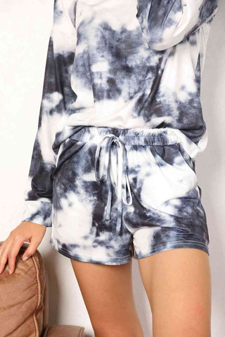 Shop Double Take Tie-Dye Round Neck Top and Shorts Lounge Set Now On Klozey Store - Trendy U.S. Premium Women Apparel & Accessories And Be Up-To-Fashion!