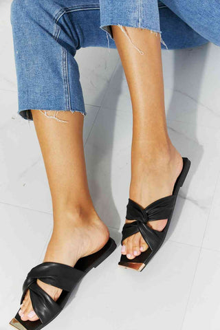 Shop Qupid Ladies' Lunch Square Toe Crisscross Slide Now On Klozey Store - Trendy U.S. Premium Women Apparel & Accessories And Be Up-To-Fashion!