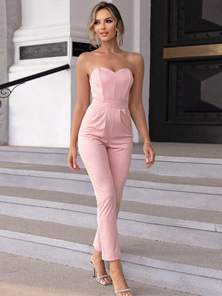 Shop Sweetheart Neck Sleeveless Jumpsuit Now On Klozey Store - Trendy U.S. Premium Women Apparel & Accessories And Be Up-To-Fashion!