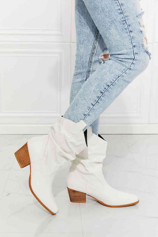 Shop MMShoes Better in Texas Scrunch Cowboy Boots in White Now On Klozey Store - Trendy U.S. Premium Women Apparel & Accessories And Be Up-To-Fashion!