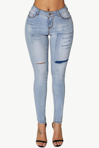 Shop Acid Wash Ripped Skinny Jeans Now On Klozey Store - Trendy U.S. Premium Women Apparel & Accessories And Be Up-To-Fashion!